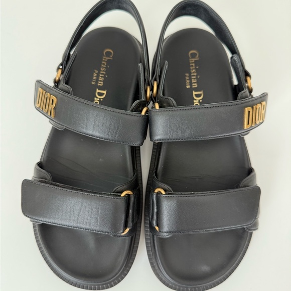 Dior Shoes - Dior Noir Lambskin Sandals